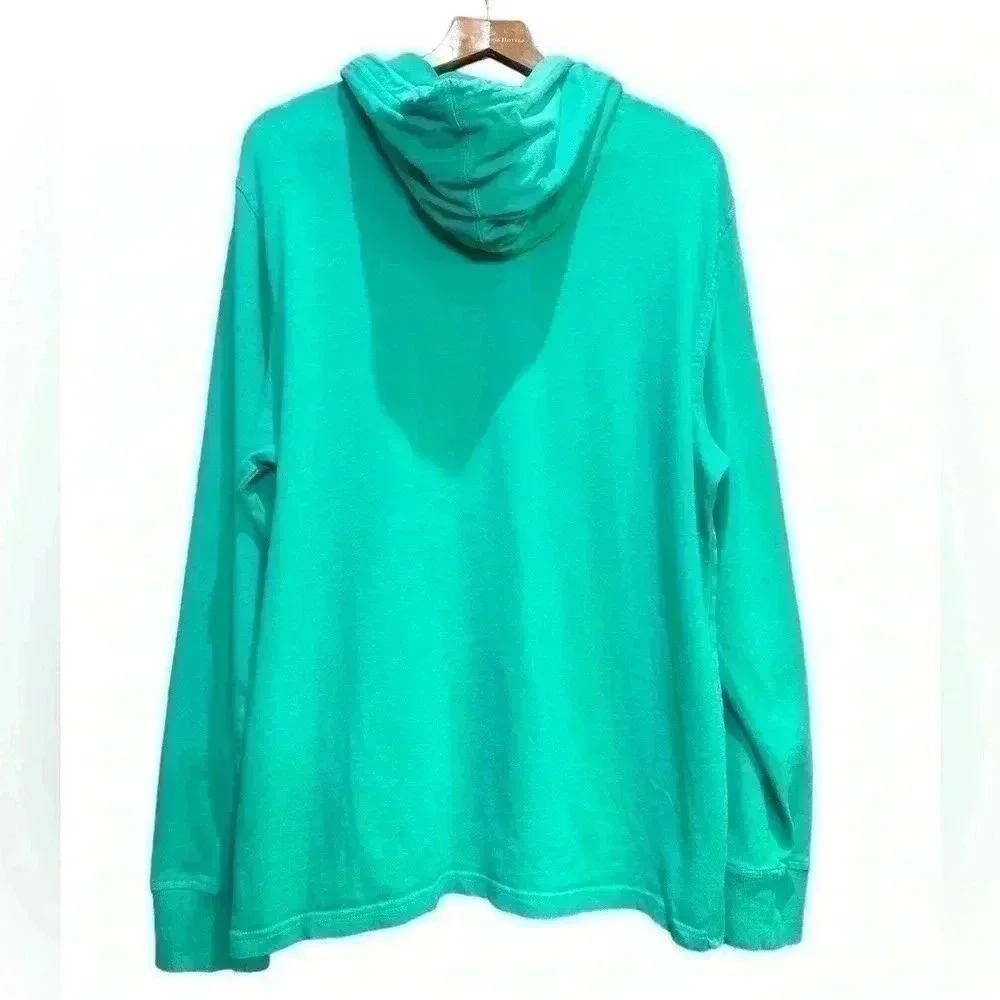 CHAMPION Bright Green Pullover Hoodie Long sleeve T-Shirt Size L